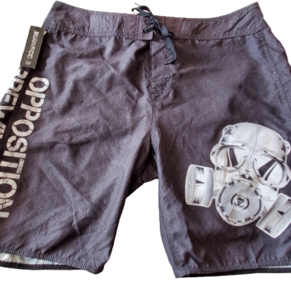 BURNSIDE Heathered Board Shorts Graphic Print - Picture 2 of 16